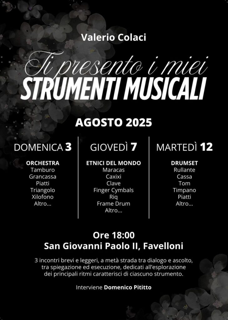 Favelloni apre le porte al ritmo: tre appuntamenti per scoprire il mondo delle percussioni 3 WhatsApp Image 2025 07 13 at 10.53.02