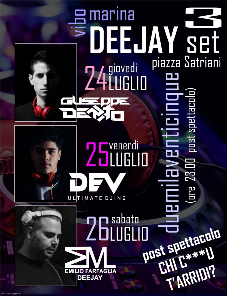 Vibo Marina richiamo d'estate: dopo il teatro arrivano i DJ set in Piazza Satriani 2 WhatsApp Image 2025 07 13 at 17.09.46 1