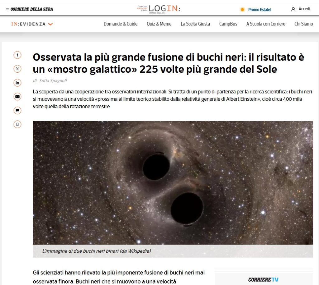 Ha anche "sapore vibonese" una delle più importanti scoperte scientifiche: la più grande fusione di buchi neri 4 WhatsApp Image 2025 07 23 at 10.04.26