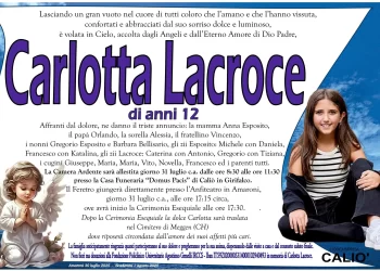 Carlotta Lacroce è morta per dissecazione aortica