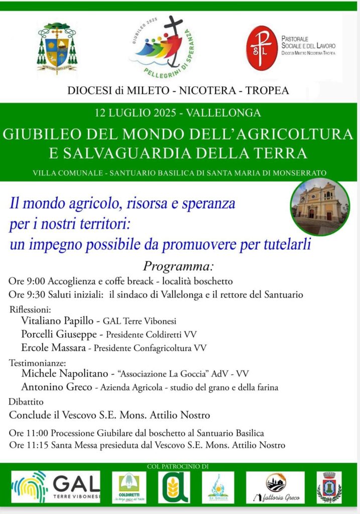 Sabato a Vallelonga il Giubileo diocesano dell’Agricoltura e della Salvaguardia della Terra 2 giubileo agricoltura