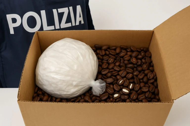 operazione polizia droga nei chicchi di caffe