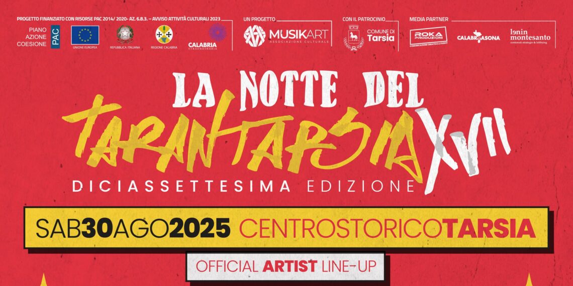 Sabato 30 agosto è la Notte del Tarantarsia