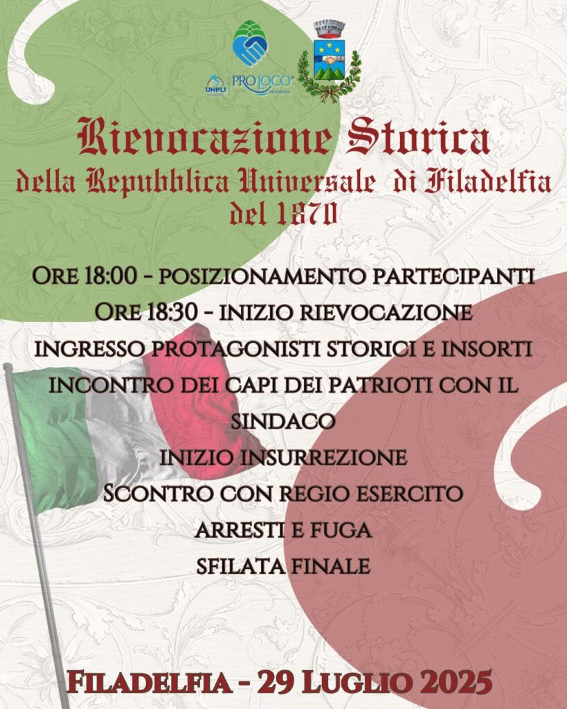 La Pro loco di Filadelfia riaccende la storia con la rievocazione della Repubblica universale del 1870 4 Rievocazione2