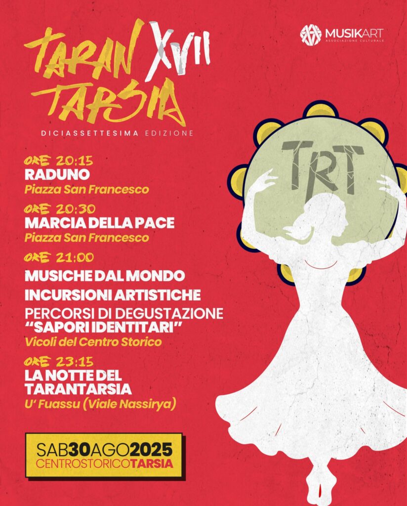 Sabato 30 agosto è la Notte del Tarantarsia 3 TARANTARSIA PROGRAMMA 1