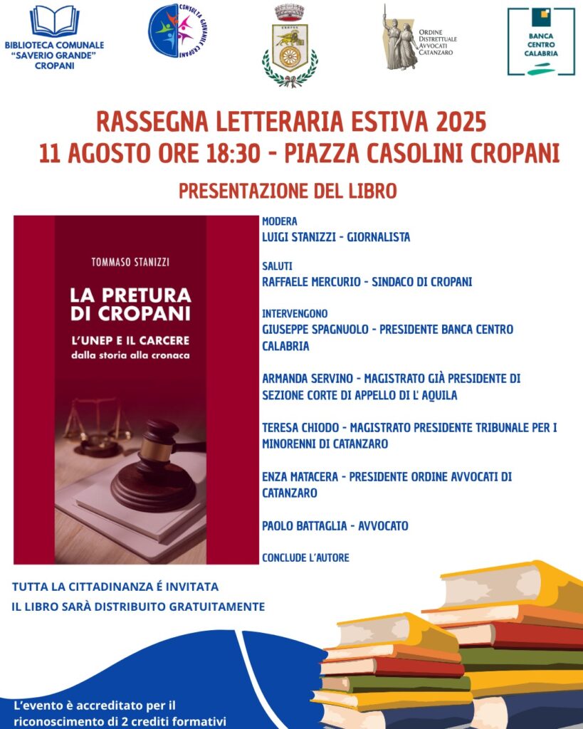 "La Pretura di Cropani, l'Unep e il Carcere. Dalla storia alla cronaca" di Tommaso Stanizzi 4 WhatsApp Image 2025 08 10 at 15.33.27