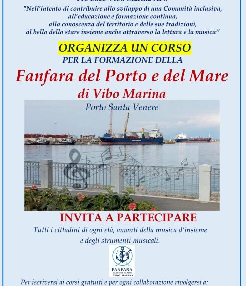 Prende corpo a Vibo Marina il progetto per la “Fanfara del Porto e del Mare” 1 Prende corpo a Vibo Marina il progetto per la “Fanfara del Porto e del Mare”