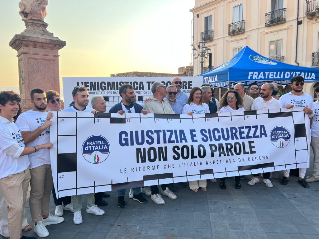 “Giustizia e sicurezza. Non solo parole. Le riforme che l’Italia aspettava da decenni”. Tappa anche a Pizzo 3 fdi pizzo sicurezza