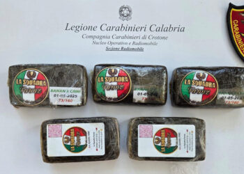Trovati a Crotone circa 500 grammi di hashish