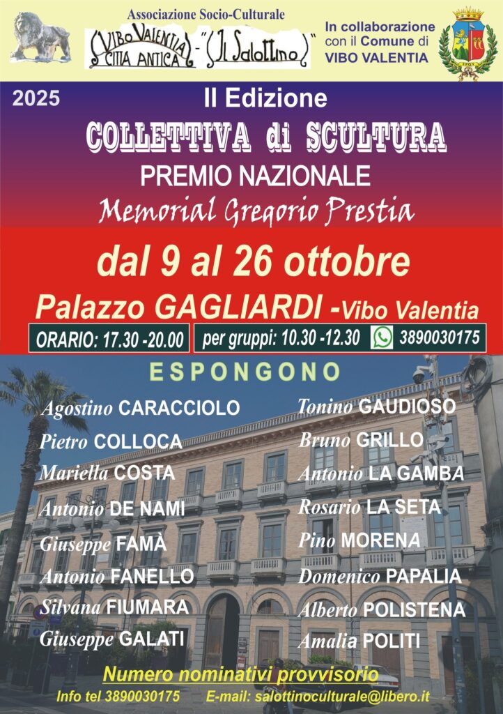 A Palazzo Gagliardi una Collettiva di Scultura per onorare la memoria dell'artista Gregorio Prestia (VIDEO) 2 550173861 25448492311419328 6967348227585037536 n