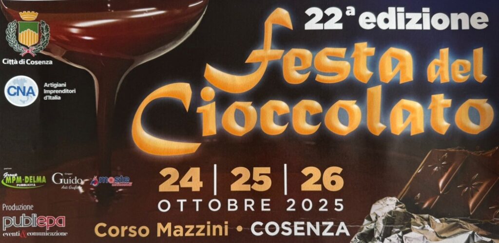 Cosenza, la città si prepara alla XXII edizione della Festa del Cioccolato 1 ec772104 90bf 4afc b317 4e6c5c142bcb 1030x502 1