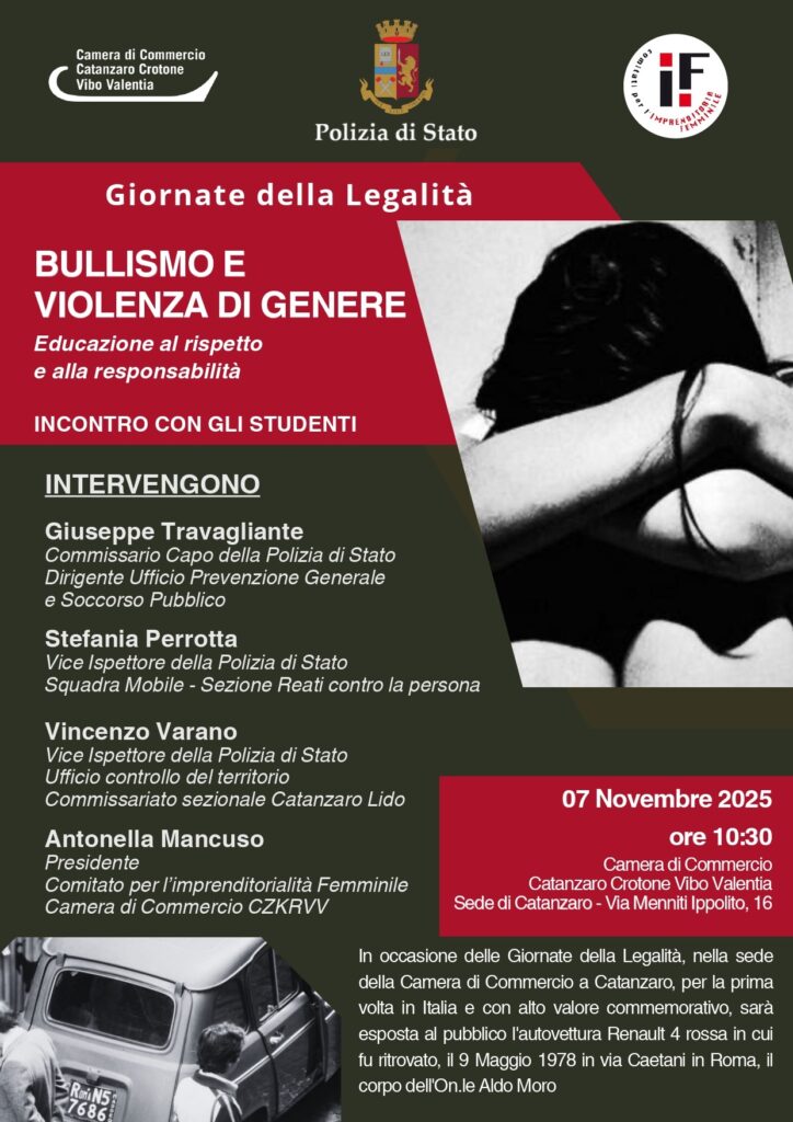 Esposizione al pubblico, per la prima volta in Italia, della Renault 4 dove fu trovato il corpo di Aldo Moro 3 GIORNATE DELLA LEGALITA INCONTRO CON LE SCUOLE LOCANDINA INVITO