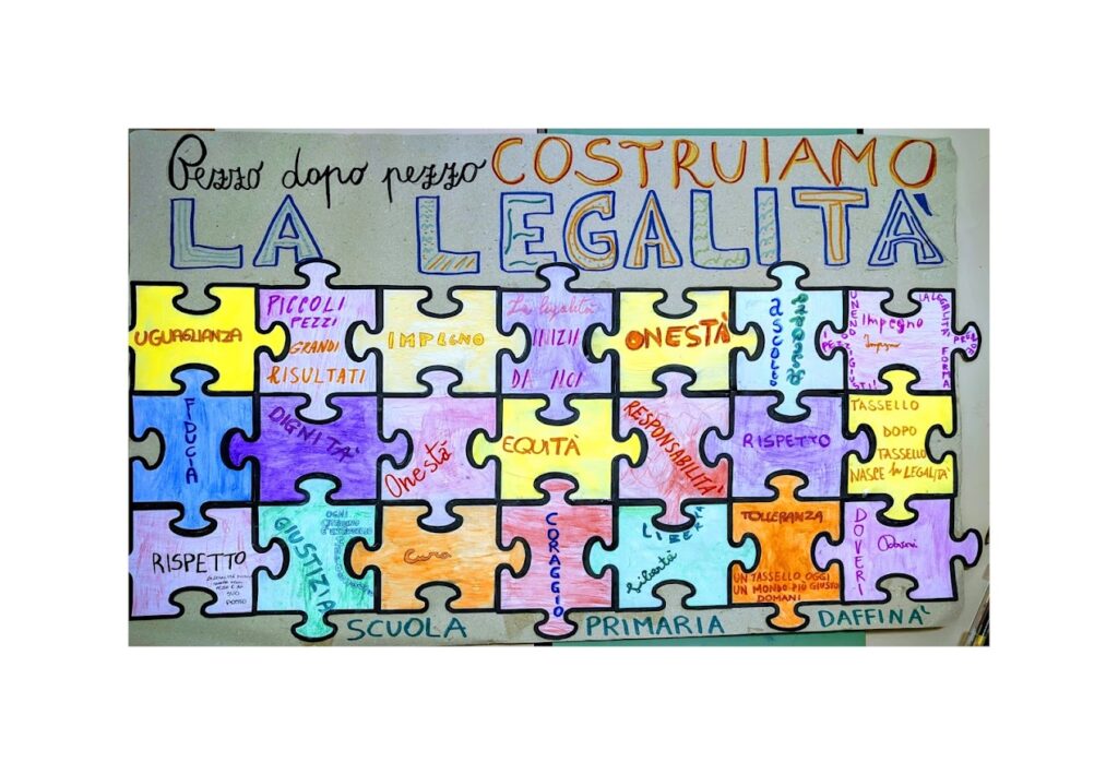 “Legge, Lettura, Lavoro”: la rassegna di legalità a Zambrone che conquista i giovani 3 Il lavoro degli allievi delle scuole primarie di Daffina