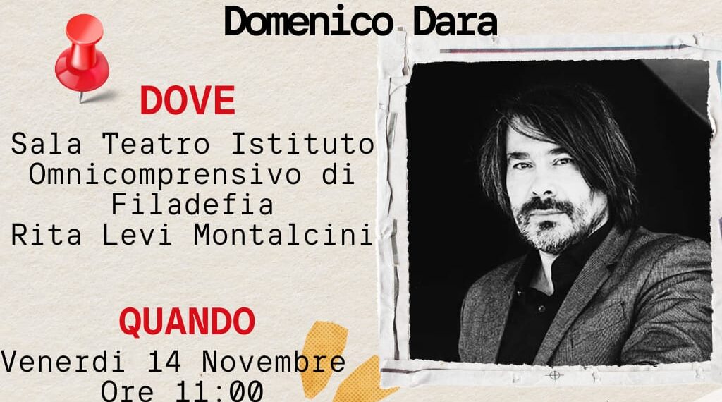 Gli studenti dell’istituto omnicomprensivo di Filadelfia incontrano lo scrittore Domenico Dara