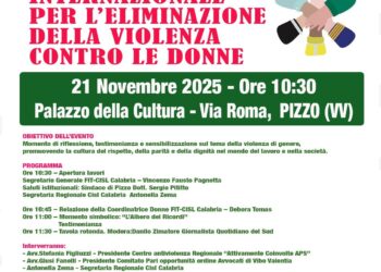 Dibattito a Pizzo sulla Giornata Internazionale per l’Eliminazione della Violenza contro le Donne