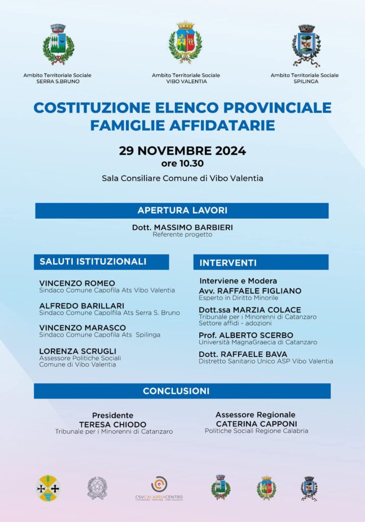 Unico in Calabria, pubblicato l'avviso della Costituzione dell'Albo delle Famiglie Affidatarie 4 WhatsApp Image 2025 11 29 at 09.47.32
