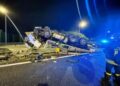 Un camion si ribalta tre volte lungo l’autostrada A2 del Mediterraneo