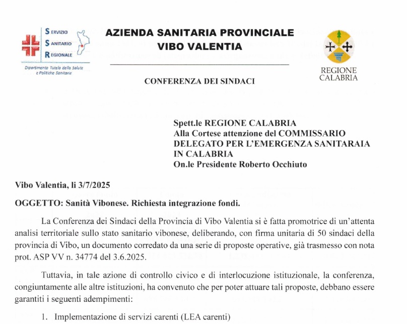 lettera integrazione fondi