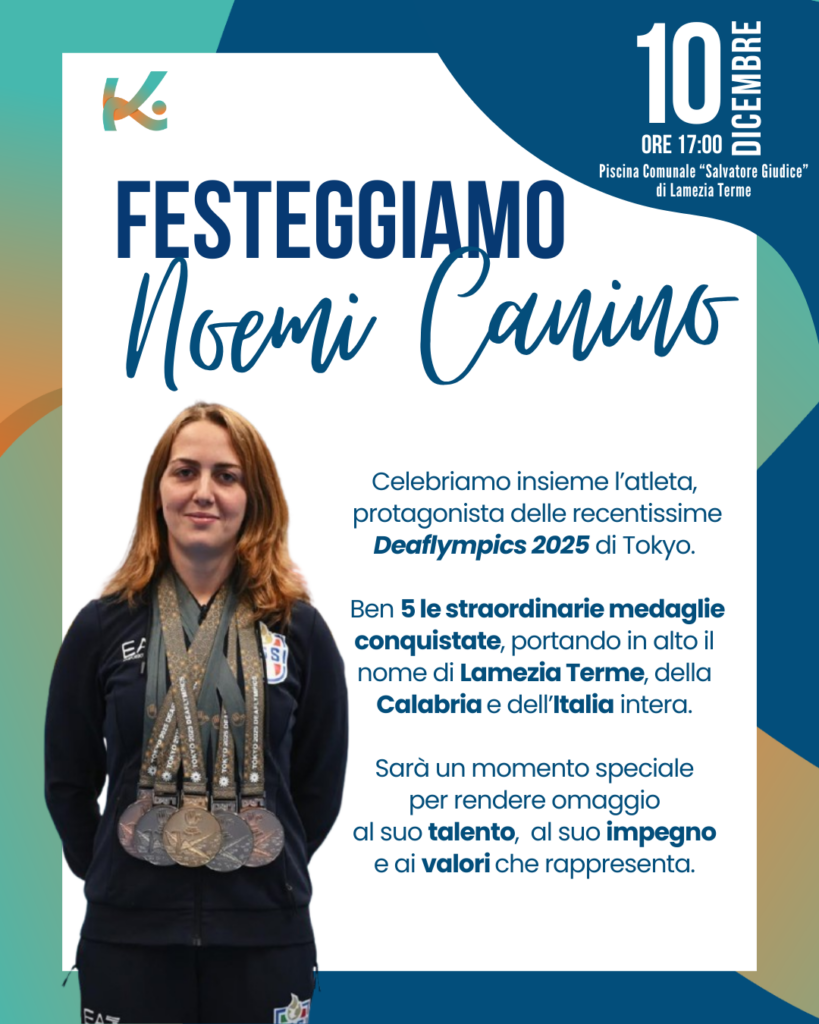 Lamezia Terme celebra Noemi Canino: mercoledì 10 dicembre appuntamento in piscina 3 Noemi Canino festa