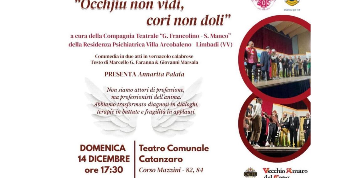 “Occhiu non vidi, cori non doli”, spettacolo di solidarietà della Comunità Psichiatrica Villa Arcobaleno