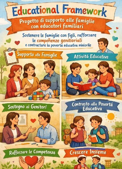 Supporto alle famiglie con educatori familiari, presto al via il progetto “Educational Framework” 1 Supporto alle famiglie con educatori familiari, presto al via il progetto “Educational Framework”