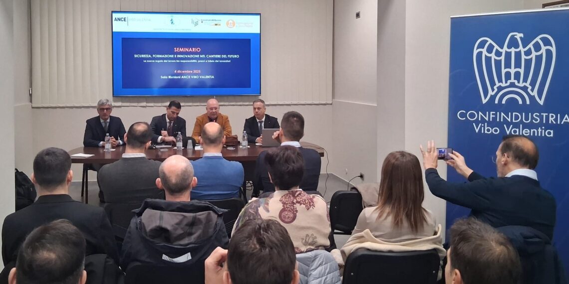 ANCE Vibo Valentia, un seminario “sicurezza, formazione e innovazione nel cantiere del futuro”