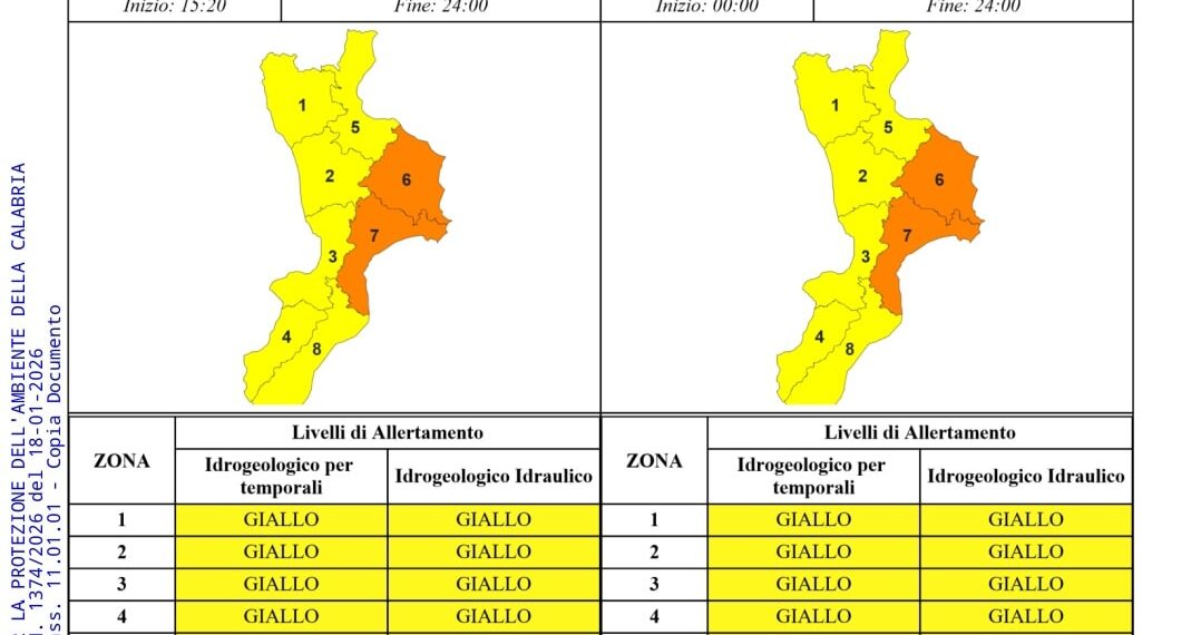 Allerta meteo in Calabria 1 Allerta meteo in Calabria