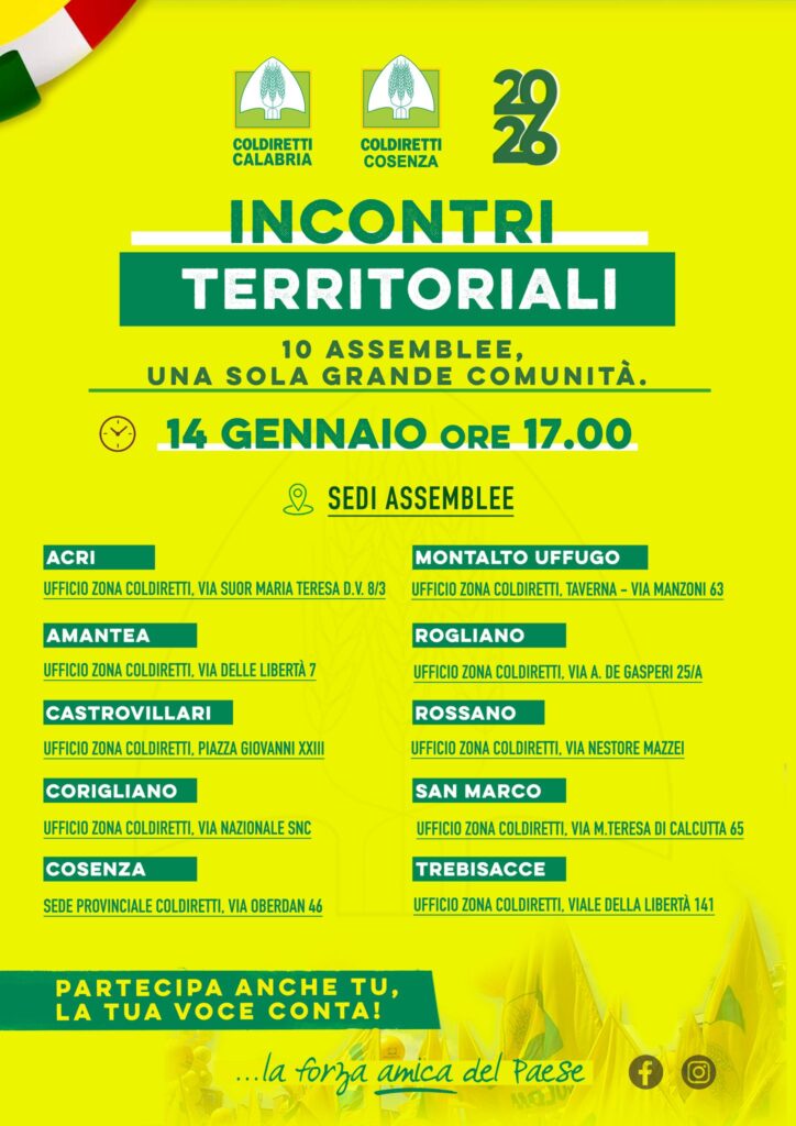 Locandina Incontri Coldiretti
