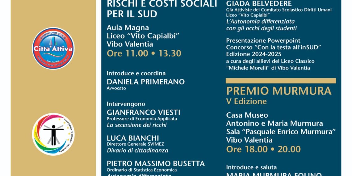 A Vibo Valentia, due eventi organizzati dalla Fondazione Murmura