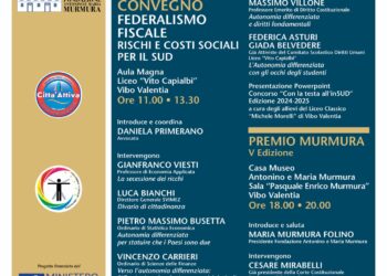 A Vibo Valentia, due eventi organizzati dalla Fondazione Murmura