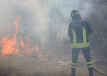 Appicca fuoco alle strepaglie causando un vasto incendio