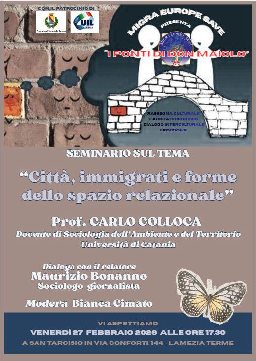 Città, immigrazione e relazioni: un dialogo necessario per il nostro tempo al Migra Europe Save di Lamezia Terme 2 27 febbraio