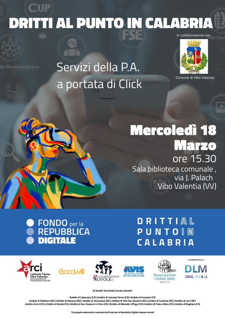 Vibo Valentia investe sulle competenze digitali: tre appuntamenti gratuiti per cittadini di tutte le età 3 Locandina PA Vibo page 0001