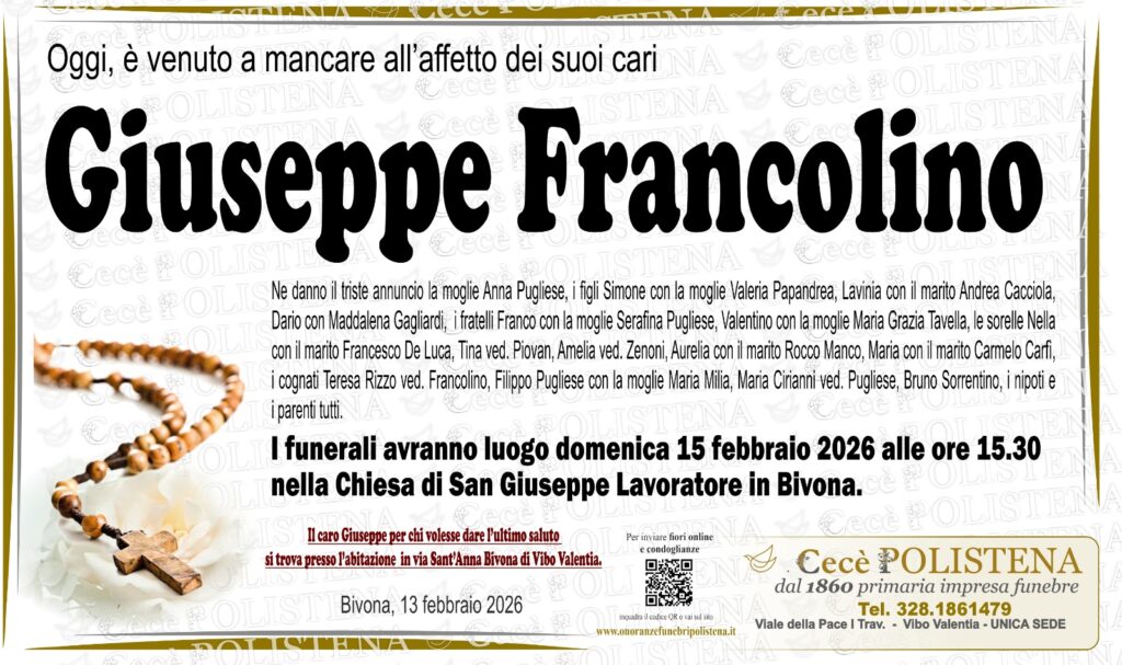 Bivona, è venuto a mancare il caro Giuseppe 2 WhatsApp Image 2026 02 13 at 17.38.17