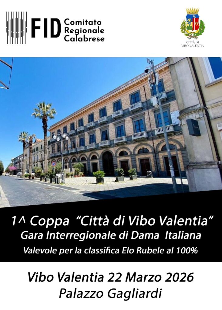 Ancora una settimana ricca di eventi a Vibo Valentia: dal 17 al 22 marzo mostre, teatro, musica e gioco 6 Coppa di dama