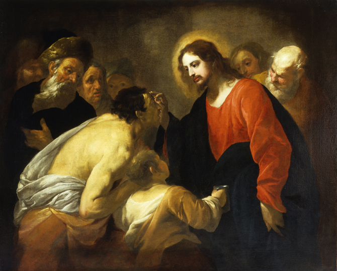 Guarigione del cieco nato di De Ferrari Orazio