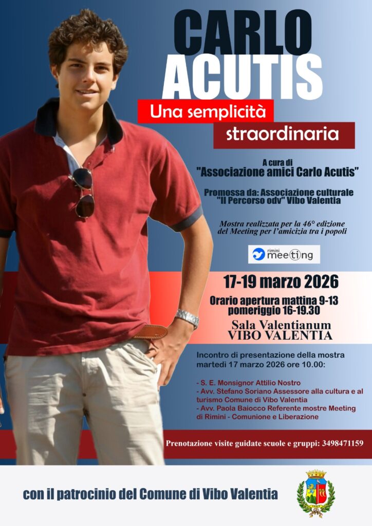 Ancora una settimana ricca di eventi a Vibo Valentia: dal 17 al 22 marzo mostre, teatro, musica e gioco 2 Mostra Carlo Acutis