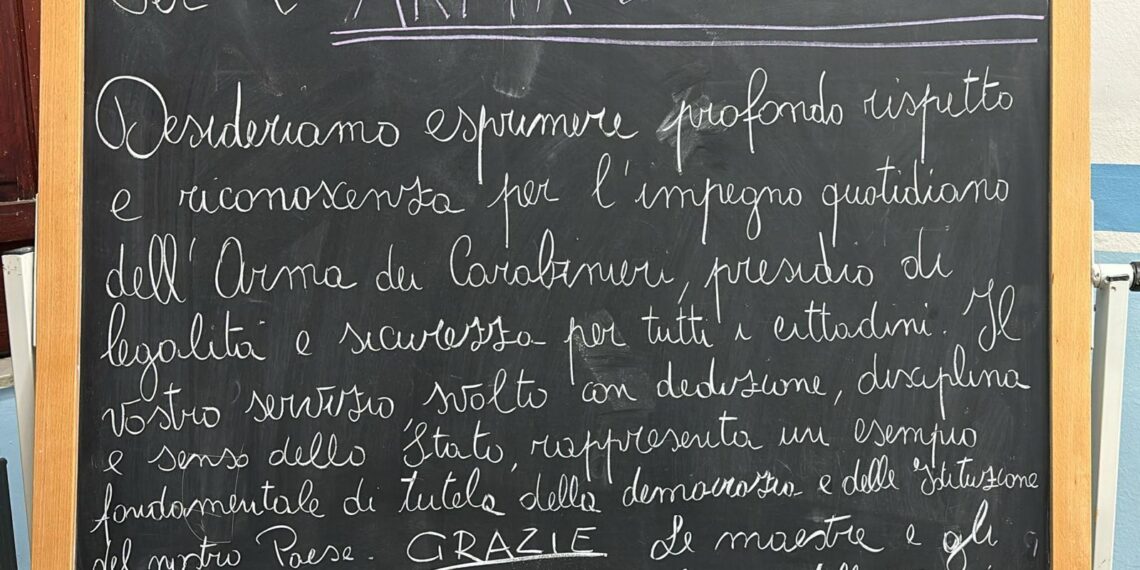 Il messaggio degli studenti all’Arma dei Carabinieri