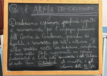 Il messaggio degli studenti all’Arma dei Carabinieri