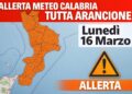 Allerta meteo arancione, scuole chiuse a Vibo Valentia domani, lunedì 16 marzo