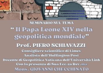 A Lamezia Terme il seminario “Il Papa Leone XIV nella geopolitica mondiale” con il prof. Piero Schiavazzi