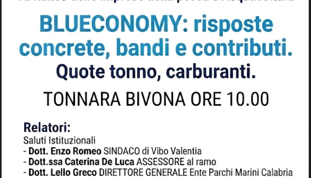 A fianco delle imprese della pesca e dell’acquacoltura, sabato un incontro alla Tonnara di Bivona 1 A fianco delle imprese della pesca e dell’acquacoltura, sabato un incontro alla Tonnara di Bivona