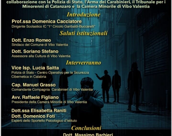 Bullismo e cyberbullismo: scuola, istituzioni ed esperti insieme per la legalità 1 Bullismo e cyberbullismo: scuola, istituzioni ed esperti insieme per la legalità