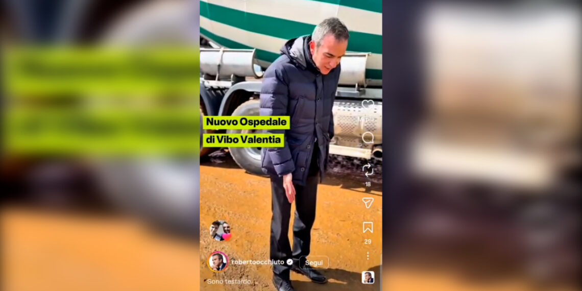 Blitz a sorpresa di Occhiuto nel cantiere del nuovo ospedale di Vibo Valentia (VIDEO)