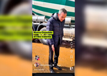 Blitz a sorpresa di Occhiuto nel cantiere del nuovo ospedale di Vibo Valentia (VIDEO)