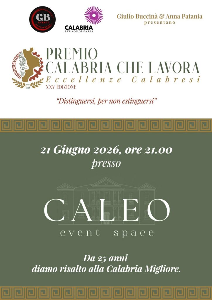 Premio Calabria che lavora, quest'anno la cerimonia si terrà a Gioia Tauro. I nomi dei premiati 2 WhatsApp Image 2026 05 22 at 15.11.24