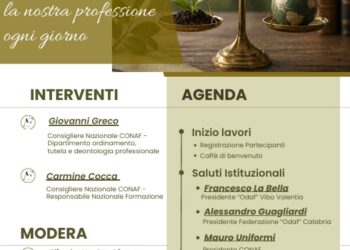 Agronomi e dottori forestali a convegno a Vibo Valentia sui temi della formazione e della deontologia