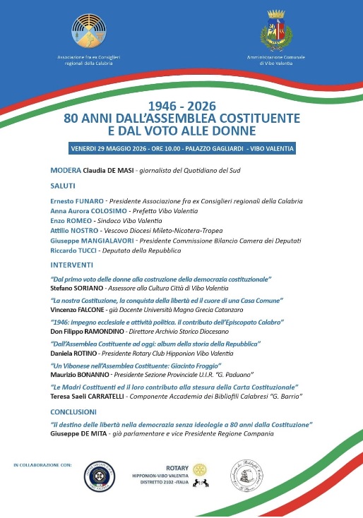 A Palazzo Gagliardi un incontro per celebrare gli 80 anni della Costituente 2 convegno 80 anni costituente