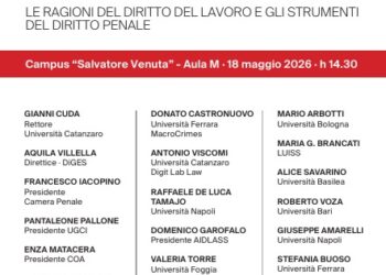 Il lavoro e la sua pena. Origini del Diritto del Lavoro e strumenti del Diritto Penale, se ne discute al Campus universitario 6 Il lavoro e la sua pena. Origini del Diritto del Lavoro e strumenti del Diritto Penale, se ne discute al Campus universitario