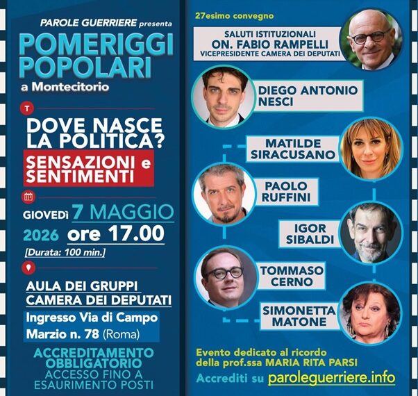 Dove nasce la politica? Sensazioni e sentimenti. Se ne parla a Montecitorio